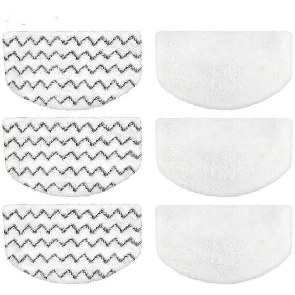 Steam Mop Replacement Pads for Bissell Powerfresh Steam Mop Pads Compatible with 1940 1440 1544 Series 19402 19404 19408 19409 1940a 1940f 1940q 1940t 1940w Washable Reusable Steam Mop Pad (6-PACK)