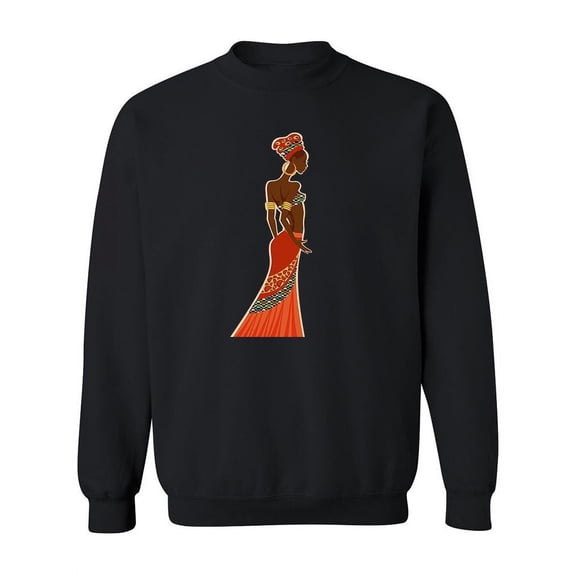 Cute African Woman Sketch Sweatshirt Women -Image by Shutterstock, Female XX-Large