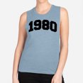 thumbnail image 2 of 1980 College Style Women's Muscle Tank Small Stonewash Denim, 2 of 5