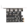 thumbnail image 1 of Ssu U3V04S+ 4 Puertos Usb 3.0 Tarjeta De Expansión Pcie Adaptador De Concentrador Usb Pci Express, 1 of 8