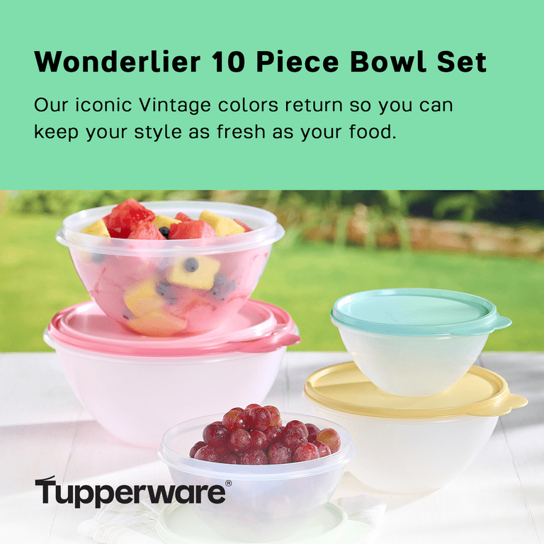 Tupperware Wonderlier Plastic Food Storage Container Set with Lids