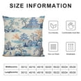 thumbnail image 5 of Nawypu  Chinoiserie Pillow Covers Blue and White Outdoor Pillows Chinese Pagoda Throw Pillow Covers Square Cushion Cover Decor for Bedroom Couch Bed Room, 5 of 5