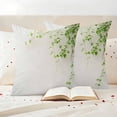 thumbnail image 3 of Spring Leaf Pillow Covers 2 Pack Watercolor Country Gradient Green Leave Plant Pillowcase Waterproof Outdoor Throw Pillow Cover for Patio Garden Square Cushion 18”x18”, 3 of 9