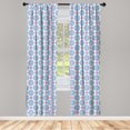 thumbnail image 2 of Ambesonne Oriental 4-Panel Curtains, Colorful Mandalas Images, 56"x63", Blue Fuchsia, 2 of 4