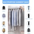 thumbnail image 3 of Garment Bags Covers (24''X60'' Set of 12) Long Dress Bags for Hanging Clothes (Pack of 6) with Study Full Zipper Coat Covers for Closet Clothes Storage and Travel Black,24''X60''-12P, 3 of 7