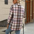thumbnail image 6 of Lindreshi Long Sleeve Shirts for Women Fashion Women Plaid Printing Cardigan Button Coat Blouse Outwear Shirts Outwear, 6 of 6