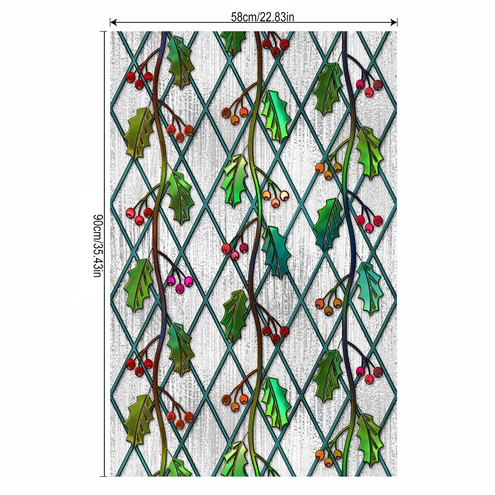 Window Film Stained Glass Film Frosted Privacy ,Decal Decorative Window, Cling No Glue Removable