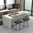 thumbnail image 4 of Costway 24.5" Bar Stool Set of 4 with Solid Rubber Wood Frame Humanized Footrest Kitchen White, 4 of 8