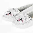 thumbnail image 5 of Minnetonka Women's Thunderbird Animikii Soft Leather Sole, White, Size 9.5, 5 of 8