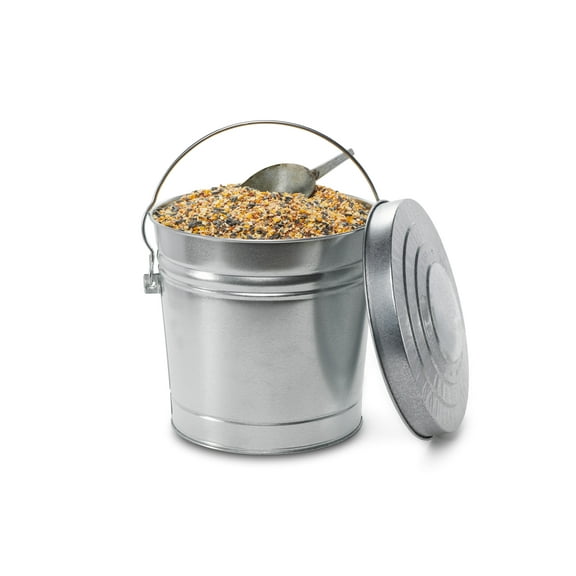 Birds Choice Galvanized Steel Locking Lid Bird Seed Can - 6 Gallon