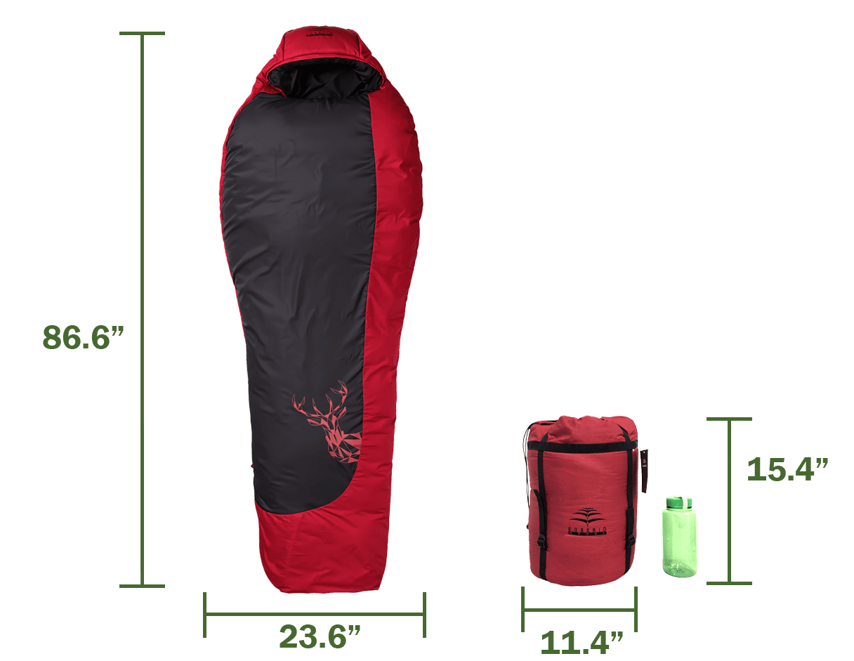 Nepal 0°F 6.00 lb Mummy Sleeping Bag Polyester Cold Weather Camping Sleeping Bag