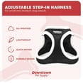 thumbnail image 3 of GFDYREE Step in Dog Harness No Pull, XX-Large, Black w/White Trim - Adjustable Harness with Padded Mesh Fabric and Reflective Trim - Buckle Strap Harness for Dogs, 3 of 7