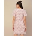 thumbnail image 4 of Moomaya Sleepwear, Printed Cotton Night Dress For Women, Short Sleeve Lounge Shirt, 4 of 9