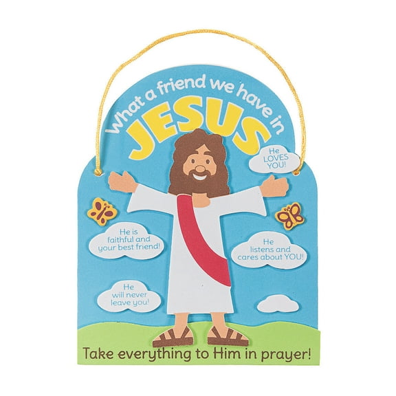 What a Friend We Have In Jesus Craft Kit, Craft Kits, Misc Home Decor Craft Kits, Home Decor Craft Kits, Valentine's Day, 12 Pieces, Multicolor