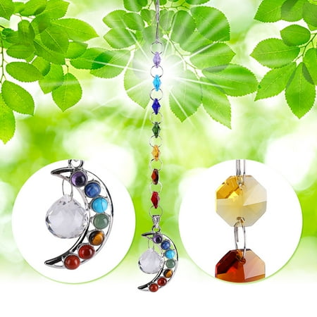 Hanging Crystal Garden Ornaments Crystal Prisms Rainbow Balls Pendulum Pendant Window Hanging Decor Home Wedding Ornament, Crystal Hanging Decor, Hanging Window Decor ()