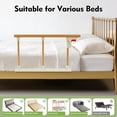 thumbnail image 2 of Miumaeov 3-Speed Bed Fence for The Elderly, Pregnant Women, Disabled, Injured with Non-Slip Textured Gripper flip Barrier-Free handrails, 2 of 13