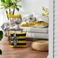 thumbnail image 4 of Sm:)e Be Happy Bee Decor Pillow Covers for Summer Set of 4, 18 x 18 Inch, Yellow, 4 of 7
