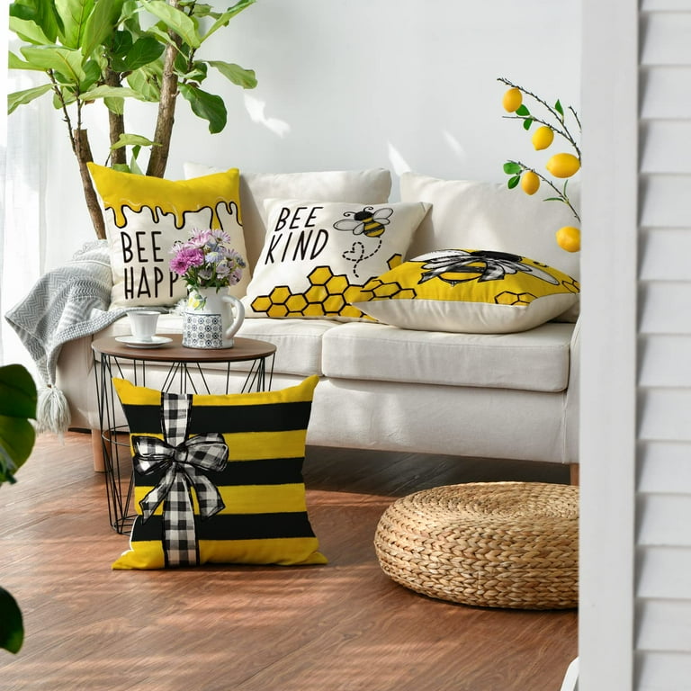 Yellow outdoor pillow covers sale