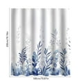 thumbnail image 3 of VOTRUDI Waterproof Polyester Shower Curtain Blue White Botanical Bathroom Decor 71x79in with Rust-Proof Hooks, 3 of 6
