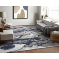 thumbnail image 4 of 5' X 7' Blue Gray And Ivory Abstract Power Loom Stain Resistant Area Rug, 4 of 5