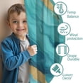thumbnail image 3 of Blackout Kids Curtains,Teal Marble Gold Wave Pattern Childrens Insulated Curtains Set Of 2,Bedroom Essentials,Toddler Room Decor 42"x84", 3 of 5