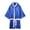 Blue, variant on LJNYFDC Boxing Robe Boxing Robe Silky Comfortable Loose Fit Long Sleeve Hooded Show Nylon Muay Thai Boxing Robe for Performance