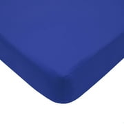 American Baby Co. Cotton Fitted Crib Sheet, Royal