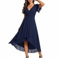 thumbnail image 2 of Dxzfnsa Women Casual Summer Floral Maxi Sundress V Neck Bow Tie Flowy Boho Beach Long Dress 2026 S-2XL, 2 of 7