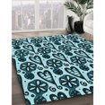thumbnail image 3 of Ahgly Company Machine Washable Indoor Round Transitional Deep Teal Green Area Rugs, 8' Round, 3 of 7