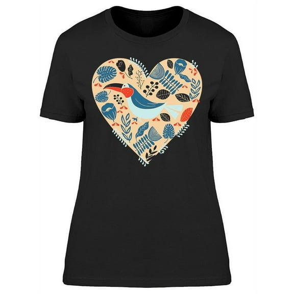 Scandinavian Toucan Bird T-Shirt Women -Image by Shutterstock, Female XX-Large