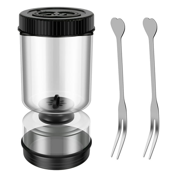 High Borosilicate Glass Pickle Jar for Cucumbers Onions Carrots Airtight Pickle Hourglass Jar Reusable Pickle Juice Separator Jar With Double Timers for Home Kitchen