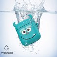 thumbnail image 2 of Funda de silicona con diseño de ojos grandes para AirPods, incluye gancho, color verde, estilo único y divertido., 2 of 7