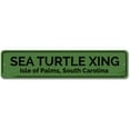 thumbnail image 2 of Sea Turtle Crossing Novelty Sign, Metal Wall Decor - 4x18 inches, 2 of 4