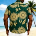 thumbnail image 4 of Mens Casual Manga Corta Botón Abajo Camisas Impresas Vacaciones Cuello Abierto Superior, Poliéster Suave Verano Playa Desgaste, 4 of 7