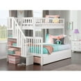 thumbnail image 2 of Bowery Hill Traditional Wood Twin over Full Bunk Bed with Trundle in White, 2 of 6
