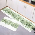thumbnail image 3 of Kitchen Rugs and Mats,Green Eucalyptus Gradient Leavesl 2 Piece Anti Fatigue Area Runner Rug Set Comfort Standing Floor Mat,Country Plant on White Non Slip Absorbent Doormats for Laundry/Bathroom, 3 of 6