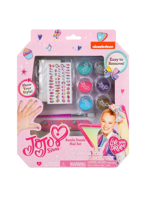 Just Play JoJo Siwa Razzle Dazzle Nail Art Decorating Kit, Kids Manicure Set, Preschool Ages 6 up