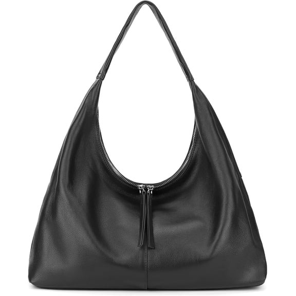 Leather Slouchy Hobo Bags for Women, Ultra Soft Large Tote Bag Purses, Lightweight Shoulder Handbag for Work Travel
