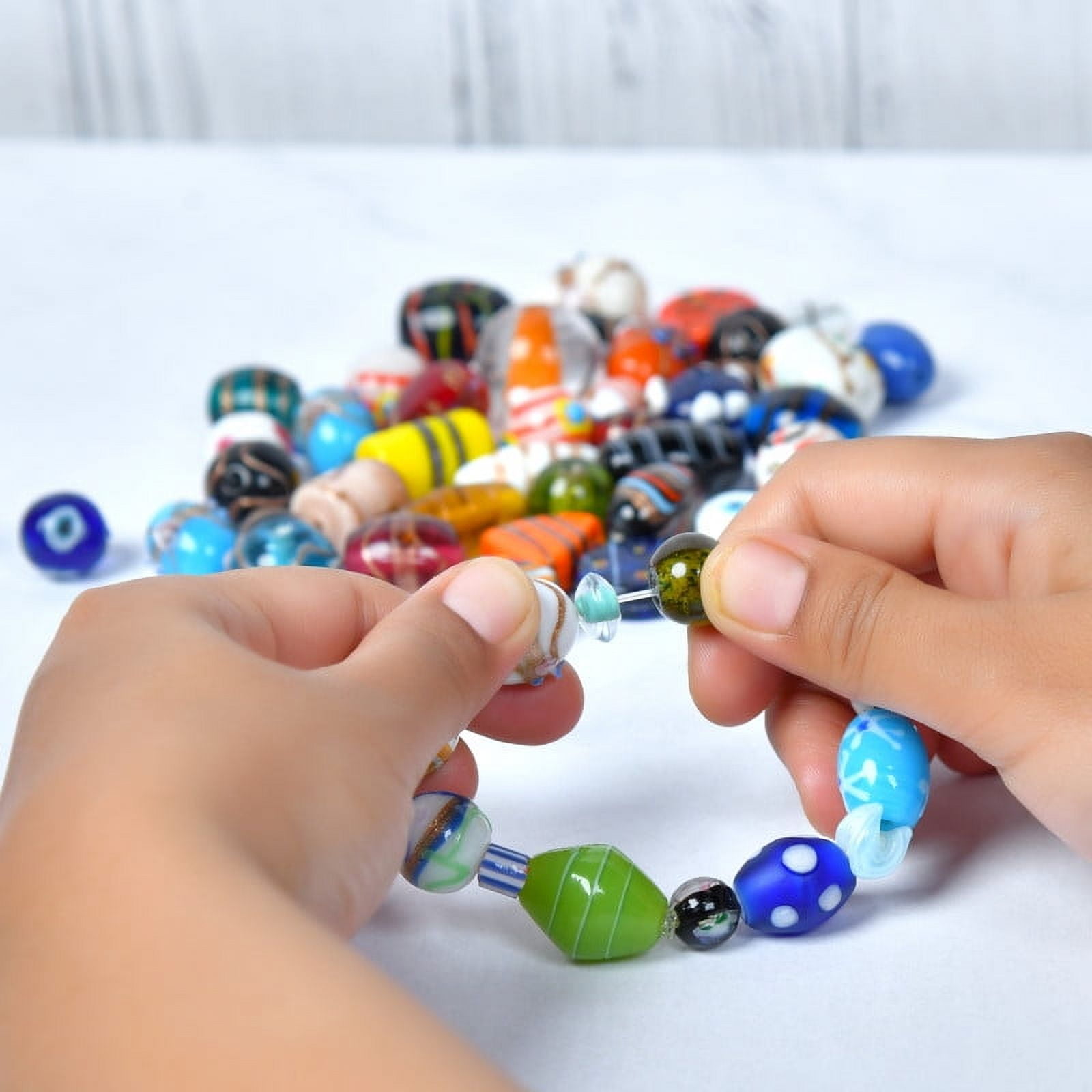 Craft Attic 1 Lb Bag of 200 Assorted Glass Beads for Necklaces