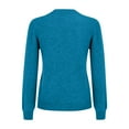 thumbnail image 6 of Knit Sweaters for Women Crewneck Loose Long Sleeve Winter Warm Wool Knit Pullover Tops Cozy Tunic Sweater Sky Blue 2XL, 6 of 7