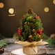 thumbnail image 4 of 6.69inches Mini Christmas Tree Ornaments Christmas Ambience Desktop Red Fruit Linen Christmas Tree Decorations, 4 of 6
