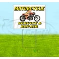 thumbnail image 1 of Motorcycle Service & Repair (18" x 24") Yard Sign, Includes Metal Step Stake, 1 of 6