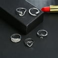 thumbnail image 5 of EGNMCR Rings 5PC Ladies Vintage Stack Above Knuckle Combination Set Ladies ring, 5 of 5