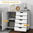 thumbnail image 4 of HOMCOM Filing Cabinet, 5-Drawers File Cabinet with Door, Adjustable Shelf, 4 of 10