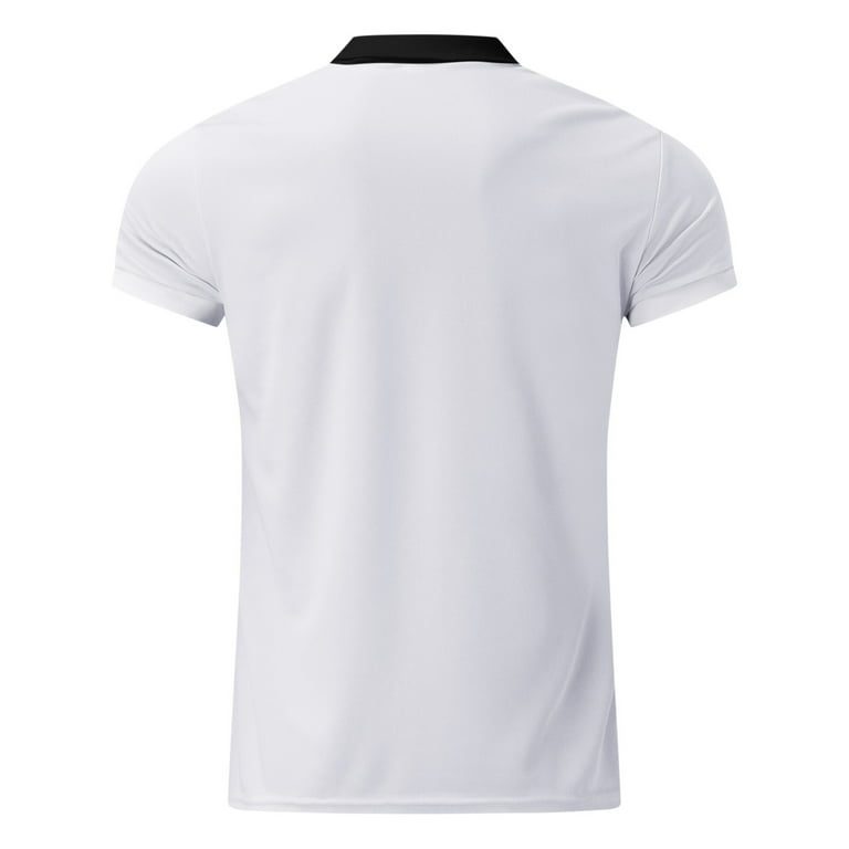 Polo Shirts for Men 0 Short Sleeve Tops White Xl 