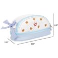 thumbnail image 2 of Large Pencil Pouch for Student, Portable Cute Stationery Bag for Teen Girls, Kawaii Big Capacity Pen Case for Office, Aesthetic School Supply, College, Art Marker Pen Organizer ( White/Blue), 2 of 5