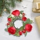 thumbnail image 2 of Corona de anillo con vela de pilar, flor Artificial de 20cm de diámetro, arreglo Floral, corona de rosas para puerta, sala de estar, Pascua Rojo brillante, 2 of 9