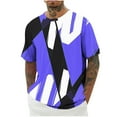 thumbnail image 2 of Wancir Chemises pour Hommes en Solde Mode Décontractée Imprimé Sport Manches Courtes Col Rond Blouses Chemises, 2 of 4
