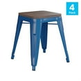 thumbnail image 4 of Flash Furniture Kai Series 18"H Square Backless Dining Barstool, Royal Blue (Set of 4), 4 of 11