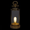 thumbnail image 3 of Alpine Corporation Vintage Metal and Glass Lantern with Warm White LED- Large, 3 of 4